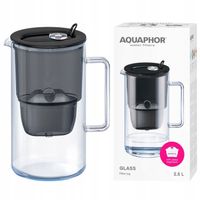 Dzbanek filtrujący szklany Aquaphor Glass czarny + filtr Maxfor Mg