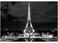 50X70CM WIEŻA EIFFLA BLACKANDWHITE OBRAZ POKOJU DREWNINE