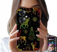 ETUI DO OPPO RENO11 F 5G - RENIFER, PŁATEK ŚNIEGU, CHOINKA + FOLIA