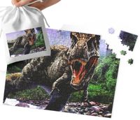 PUZZLE TRADYCYJNE - DINO DINOZAURY WZORY PREZENT NA ŚWIĘTA 120el + WORECZEK