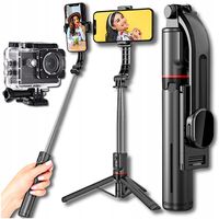 SELFIE STICK STATYW DO TELEFONU TRIPOD Z PILOTEM KIJEK STATYW BLUETOOTH BT