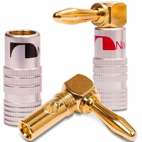 NAKAMICHI Wtyk głośnikowy bananowy kątowy HQ 4 szt na Arena.pl