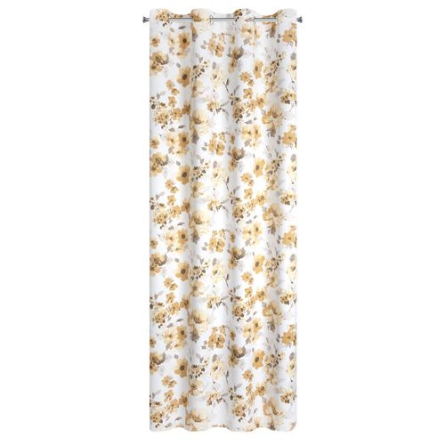 Zasłona gotowa na przelotkach CAREN 140x250 Eurofirany biało/beżowa na Arena.pl