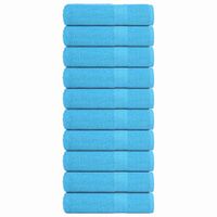 Ręczniki kąpielowe, 10 szt., turkusowe, 100x150cm, bawełna 100%