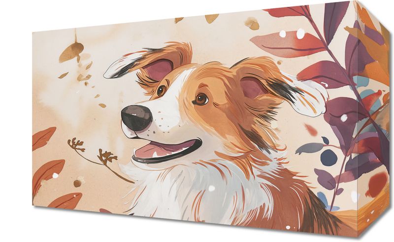 Obraz 30x20cm Collie Jesienną Porą zdjęcie 1