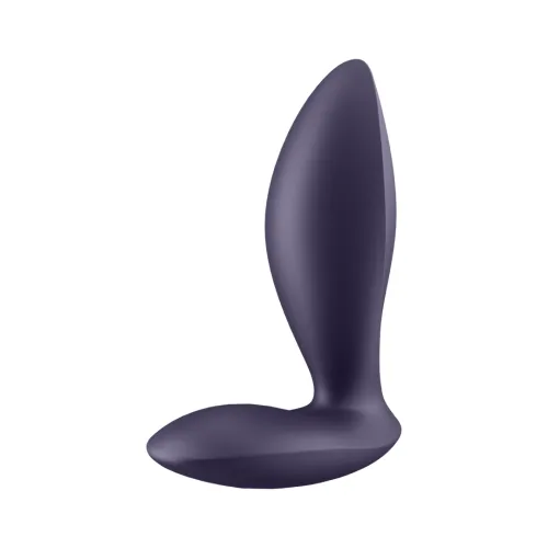 satisfyer plug power - silikonowy model wibrujący z bluetooth, czarny na Arena.pl