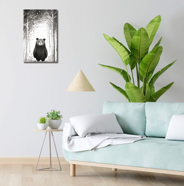 Obraz 30x50cm Ciekawski Miś zdjęcie 2