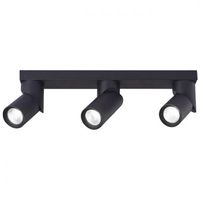 KINKIET LED GU10 3X35W CZARNY ALUMINIUM 350 STOPNI OBROT