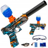 PISTOLET GLOCK AUTOMAT NA KULKI ŻELOWE Z TŁUMIKIEM KOSMICZNY