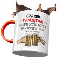 Kubek Pomarańczowy Dla Czarka Cezarego Na Prezent Z Nadrukiem Ze Zdjęciem