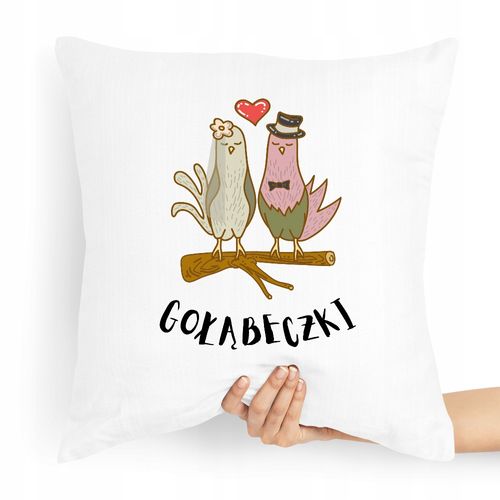 Poduszka Prezent Na Walentynki Gołąbeczki Z Nadrukiem Ze Zdjęciem na Arena.pl