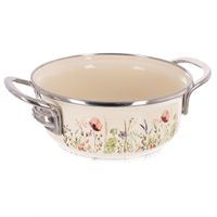 Garnek Emaliowany do Gotowania Tradycyjny na Gaz Indukcję 16 cm 950 ml Maki