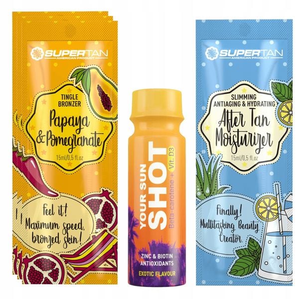 Supertan Papaya & Pomegranate 3x 15ml Tingle Bronzer + Gratisy zdjęcie 1