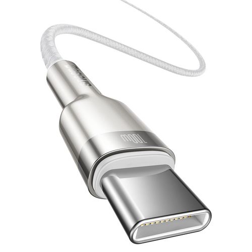 kabel usb-c do usb-c baseus cafule, 100w, 2m (biały) na Arena.pl