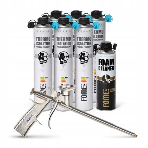 Pianka PUR do ociepleń izolacji + 2 dysze do natryskiwania 850ml Fome Flex na Arena.pl