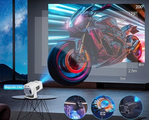 PROJEKTOR RZUTNIK ANDROID TV WIFI FULL HD PRZENOŚNY SMART GŁOŚNIK na Arena.pl