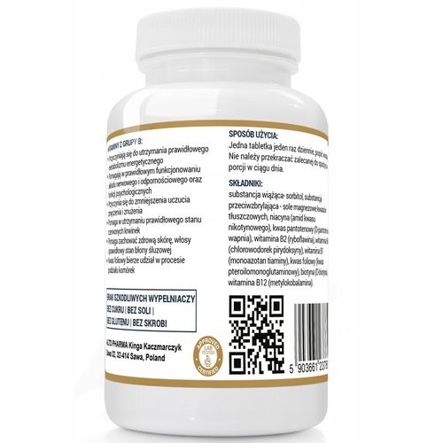 WITAMINA B Complex B1 B2 B3 B5 B6 B7 B9 B12 120t na Arena.pl