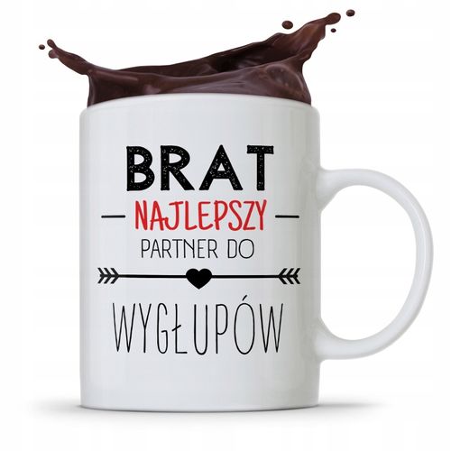 Kubek Prezent Dla Brata Partner Do Wygłupów Z Nadrukiem Ze Zdjęciem na Arena.pl