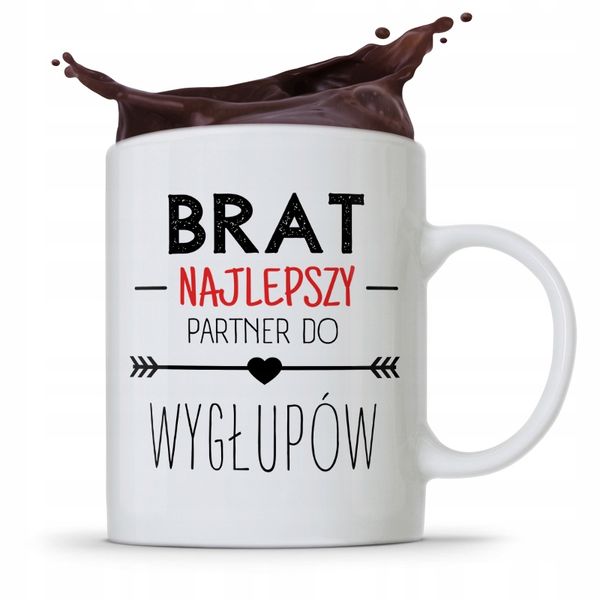 Kubek Prezent Dla Brata Partner Do Wygłupów Z Nadrukiem Ze Zdjęciem zdjęcie 1