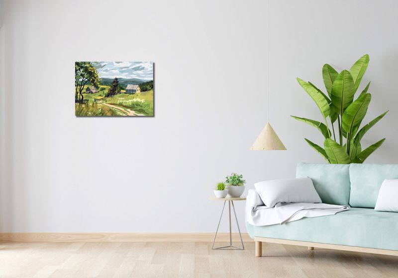 Obraz 60x40cm Bujna Wieś zdjęcie 2