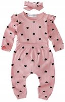 KOMPLET BODY W SERDUSZKA DLA DZIEWCZYNKI 62