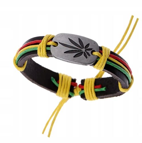 Bransoletka Maryśka Trawka Skóra Rzemień Rasta Man Blant Bob Marley Reggae na Arena.pl