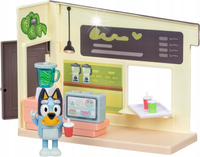 BLUEY Blue zestaw Stoisko z sokami JUICE SHOP + figurka Pieska Bluey
