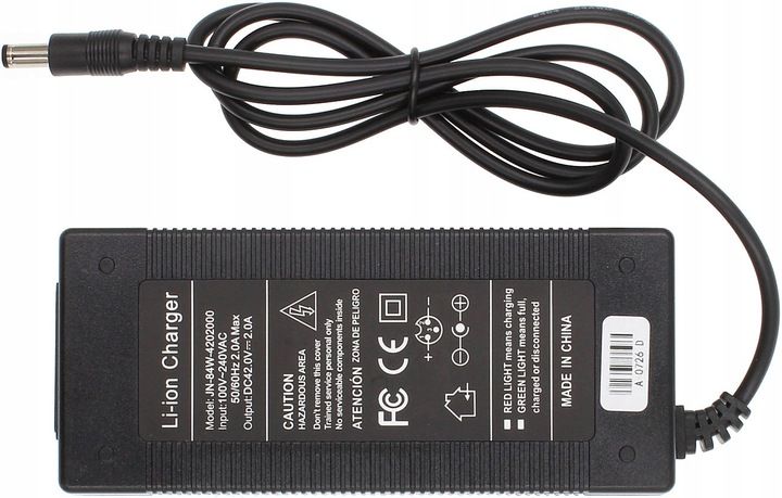 Ładowarka 42V 36V 2A Rower Elektryczny 5,5/2,5 mm zdjęcie 2