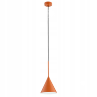 Lampa wisząca pomarańczowa stożkowy klosz 1xE27 15W FABO Alfa