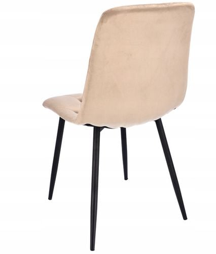 4 x krzesło tapicerowane pikowane welur nowoczesne na Arena.pl