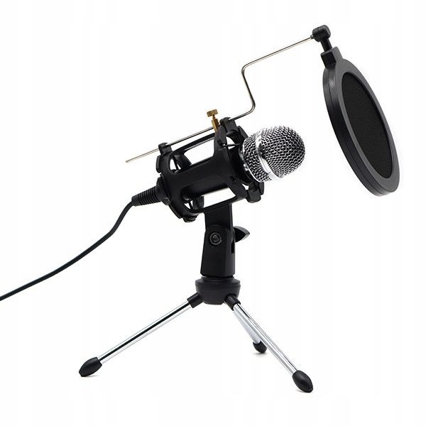 MIKROFON ZE STATYWEM STOJAKIEM DO NAGRYWANIA STUDYJNY YOUTUBE GAMING zdjęcie 5