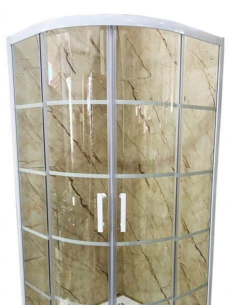 Kabina prysznicowa biała LOFT w duże szprosy 90x90 zdjęcie 3