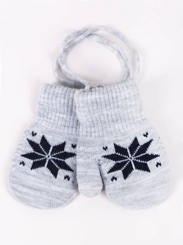 Rękawiczki chłopięce jednopalczaste wzór norweski szare 10 YOCLUB na Arena.pl