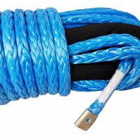 Lina Syntetyczna niebieska 6mm x 15m, Z Kauszą I Hakiem 3T quad offroad eko