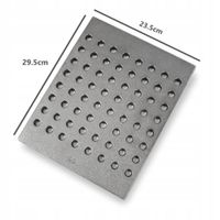 RUSZT ŻELIWNY DZIURKOWANY DO KOMINKA PIECA KOMINKOWY 23,5 x 29,5