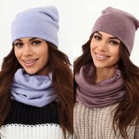 POLSKI KOMPLET DAMSKI CZAPKA BEANIE KOMIN GOLF TUBA DUŻY ZESTAW CIEPŁY 2468