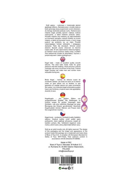 Silicone Kegel Balls 36mm 90g Green - Boss Series zdjęcie 4