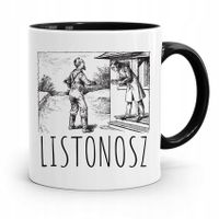 Kubek Czarny Dla Listonosza Listonosz Prezent Z Nadrukiem Ze Zdjęciem