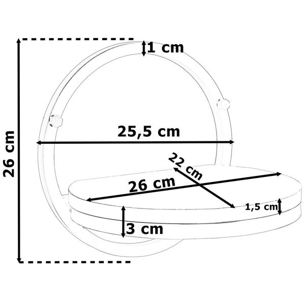 Kwietnik metalowy ścienny czarny Ebro Rustic loft zdjęcie 2