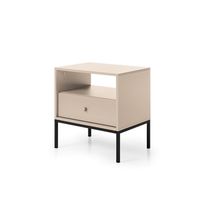 Szafka nocna Molly z szufladą i półką beżowa