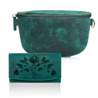 zestaw prezentowy dla niej saszetka nerka portfel skórzany