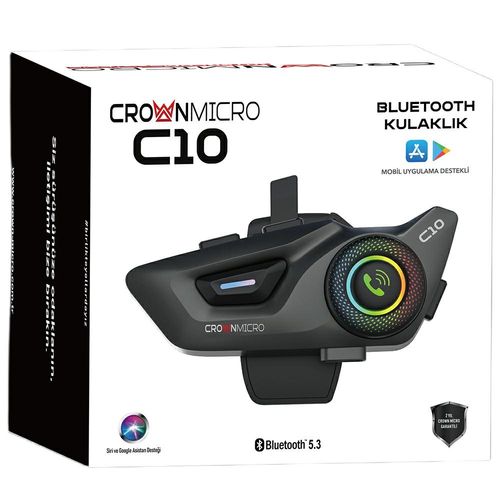 interkom motocyklowy crown c10 bluetooth 5.3 czarny na Arena.pl