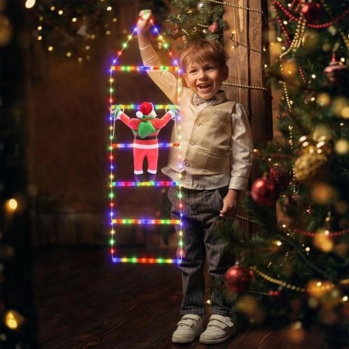 6 drabin Święty Mikołaj Na Drabinie Dekoracja Świąteczna Ozdoba LED Z Timer na Arena.pl