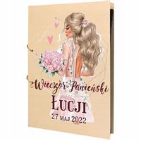 ALBUM WIECZÓR PANIEŃSKI z NADRUKIEM PREZENT DLA PANNY MŁODEJ IMIĘ Y3