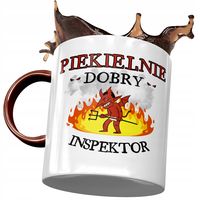 Kubek Bordowy Dla Inspektora Piekielnie Dobry Z Nadrukiem Ze Zdjęciem