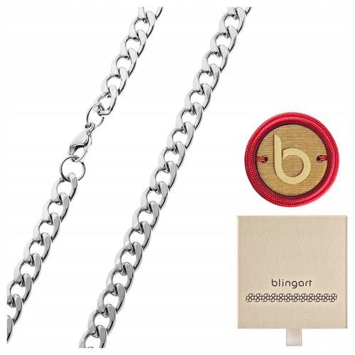 Łańcuszek stal chirurgiczna męski naszyjnik splot pancerka 55cm BLINGART na Arena.pl