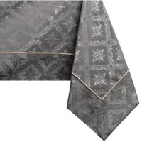 Obrus bawełniany MAYA mankiet  + lamówka 140X180 kakaowy DecoKing