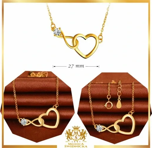 Mennica Świdnicka - Zestaw Złota Bransoletka Naszyjnik Srebro Prezent zdjęcie 6