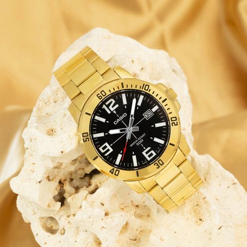 LUKSUSOWY MĘSKI ZŁOTY ZEGAREK CASIO 24K CERTYFIKAT / UNIKATOWY PREZENT na Arena.pl