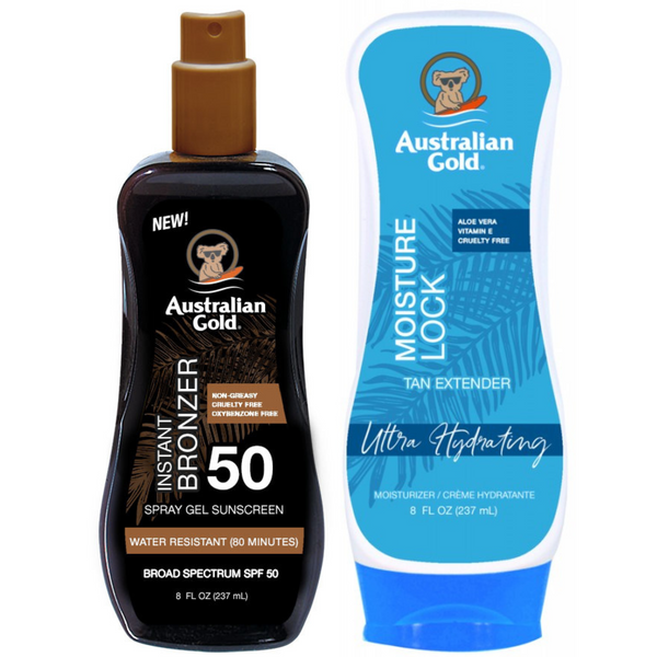 Australian Gold Żel W Sprayu Z Bronzerem SPF50 + Moisture Lock 237ml zdjęcie 1